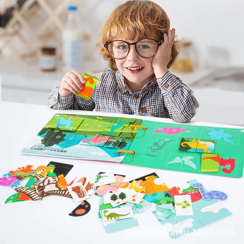 Wiederverwendbares Stickerbuch Lesen lernen Klettsticker-Buch für Kinder