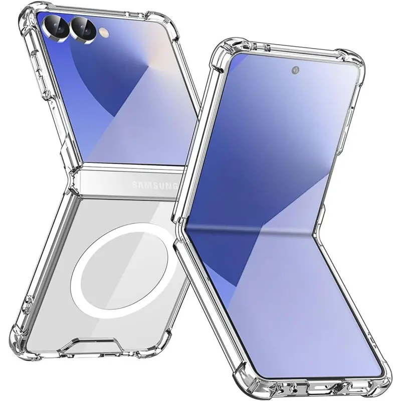 Foldable phone case for Samsung Z Flip 8 and Z Fold 7 magnetic transparent
