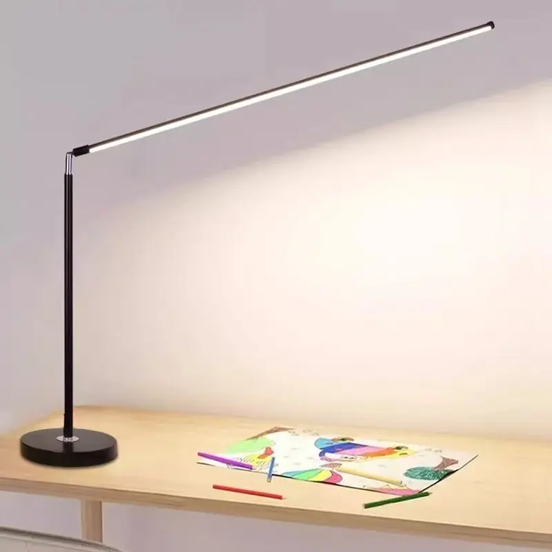 Full-Spectrum Eye-Caring LED Desk Lamp, Long Piano-Style, for Study Room