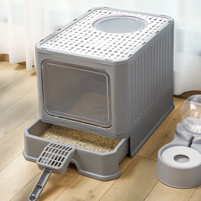 Enclosed Extra Large Cat Litter Box, Odor Control, Top Entry