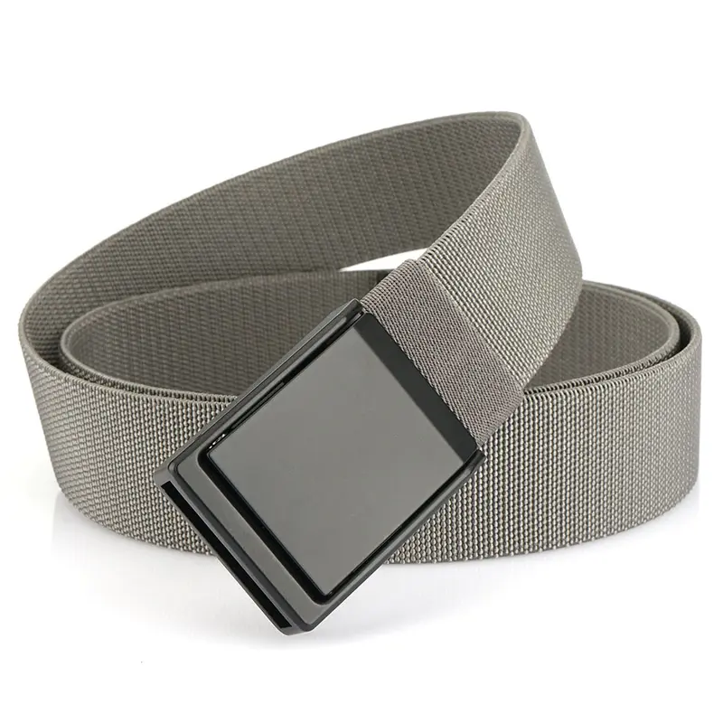 Automatic Buckle Elastic Belt, 3.8 cm, Trimmable Men's Belt