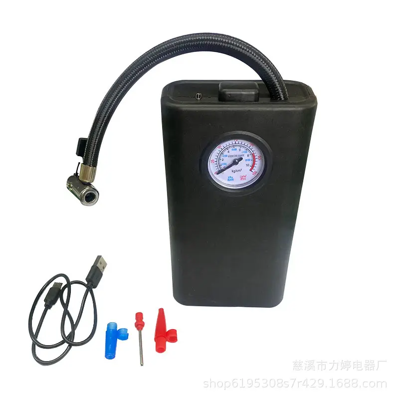 Tragbare Doppelzylinder-Reifenpumpe USB, quadratisches Design, tragbar