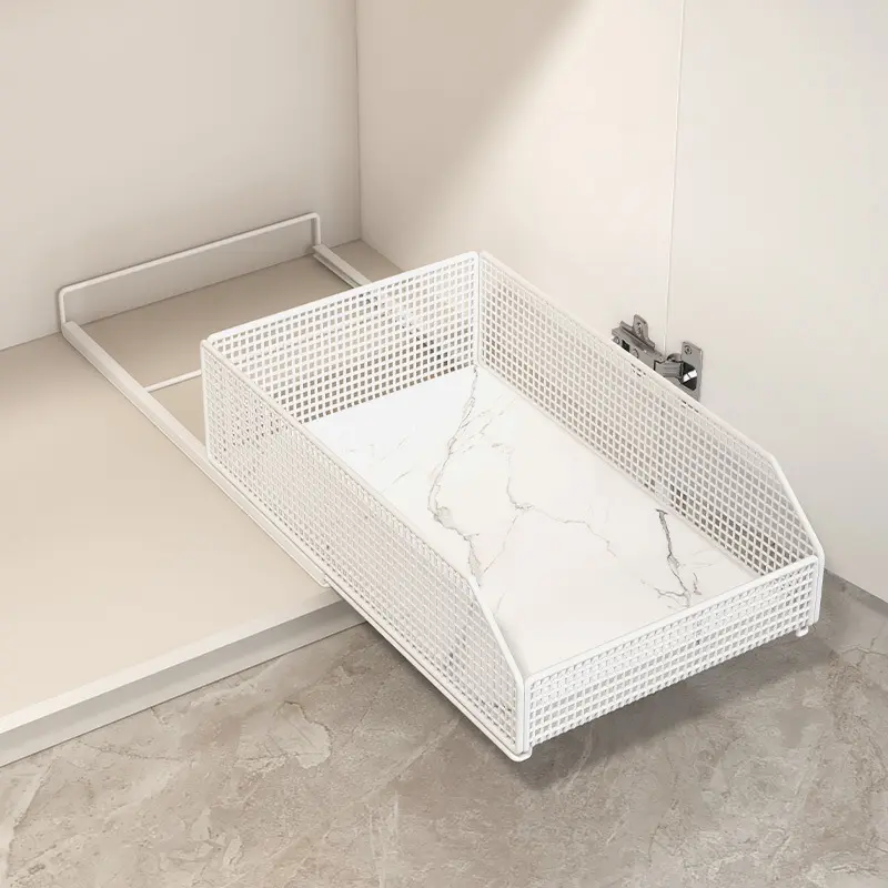 Küchenschublade Organizer Box, ausziehbarer Korb