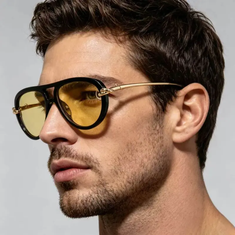 Unisex Toad-Shaped Double-Bridge Sunglasses, UV Protection
