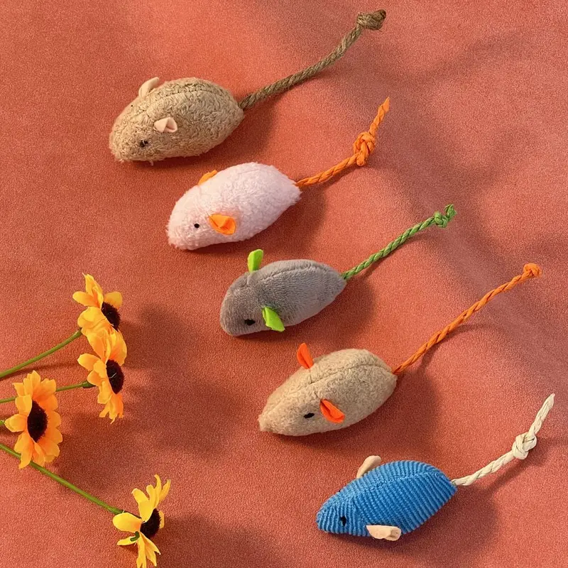 Plush Mouse Cat Toy with Catnip, Scratch and Chew Resistant