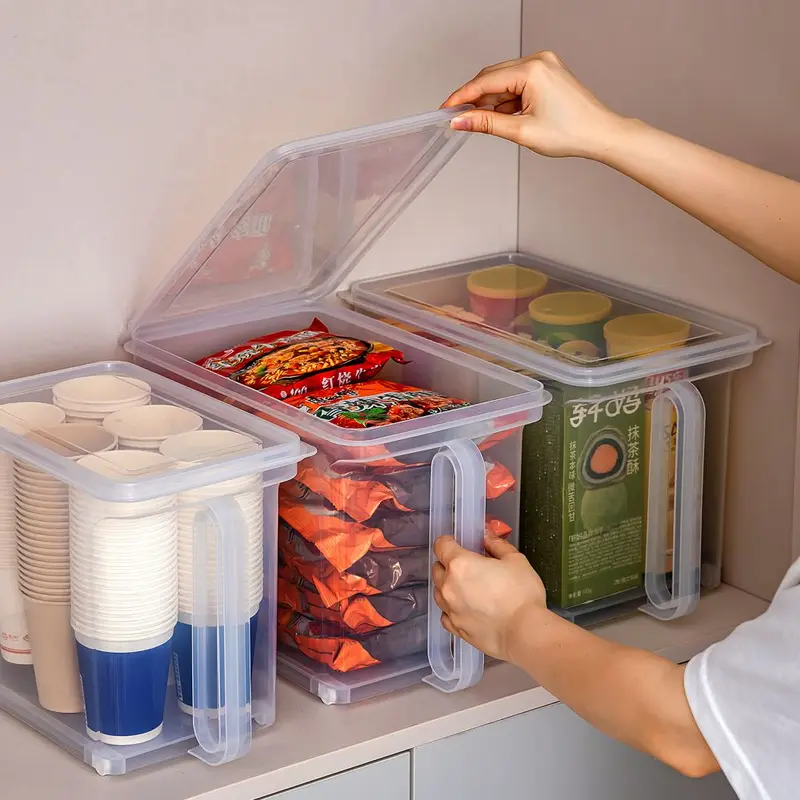 Transparente stapelbare Küchenschrank-Aufbewahrungsbox