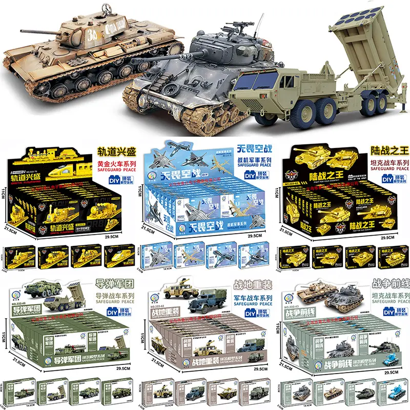 Çocuklar için Uçak ve Tank Yapı Blok Seti, Sökülüp Takılabilir Araba