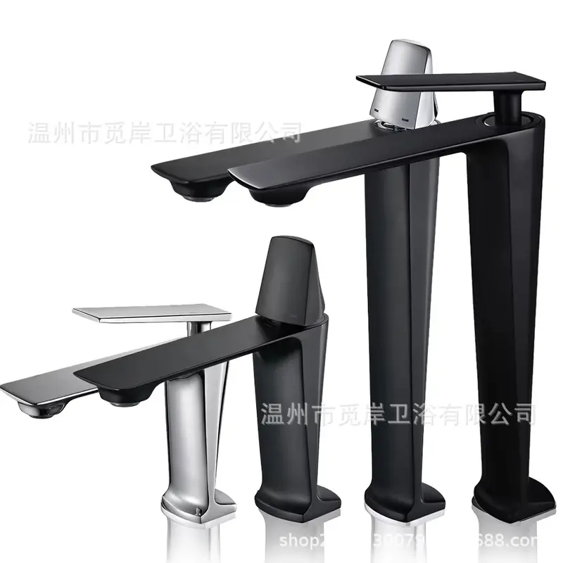 All-Copper Hot and Cold Basin Faucet, Gunmetal