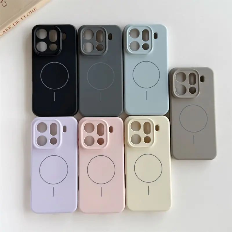 Liquid Silicone Phone Case for OPPO FindX10 with Thin Magnetic Ring