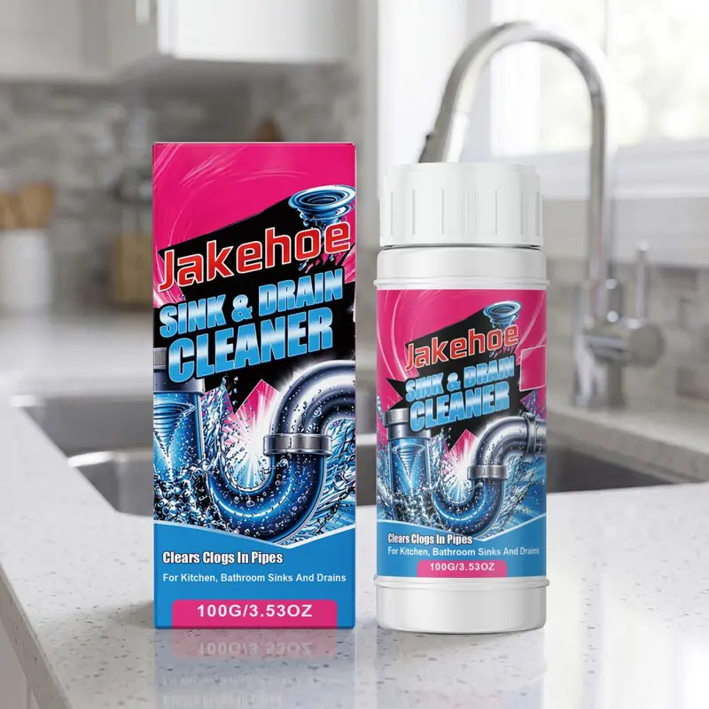 JAKEHOE Sink Drain Cleaner, Portable Kitchen Pipe Clog Remover