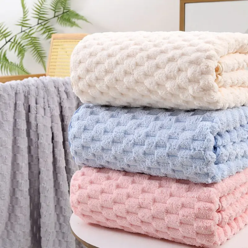 Yunduoge towel set, 3-piece, cotton, quick-drying