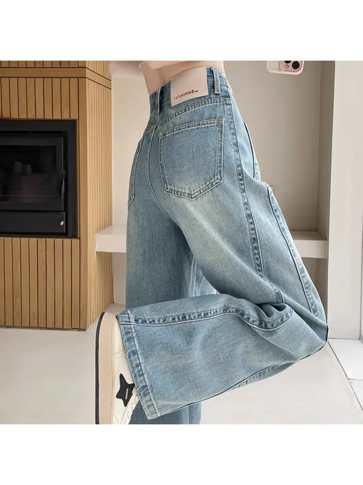Women's Wide-Leg Jeans, High Waist, Loose Fit
