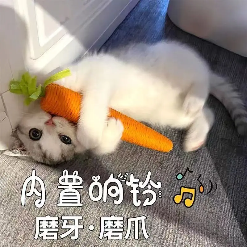 Havuç Çıngıraklı Kedi Oyuncağı, Kedi Oltası