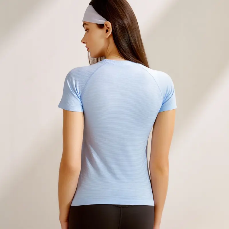 Women's Short Sleeve Pilates Yoga Training Top Quick-Dry Fitness Wear