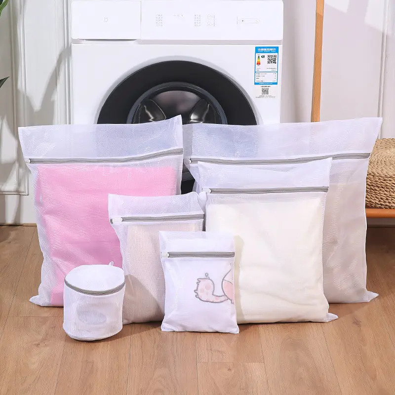 Thick Fine Mesh Laundry Bag, Protective Wash Bag for Washing Machines