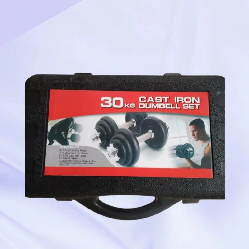 30kg Hantelset Heimtraining Kommerziell Fitnessstudio Fitnessgeräte Lackierte Hanteln Set