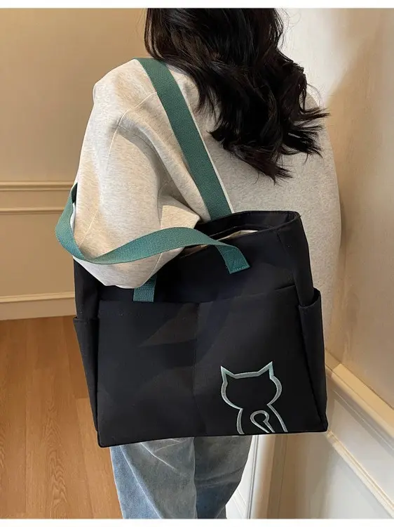 2025 neue großvolumige Handtasche für Pendler, elegante und vielseitige Tote-Tasche, hochwertige literarische und künstlerische Business-Umhängetasche