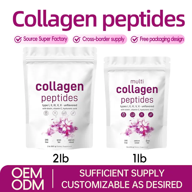454g/907g Küçük Moleküllü Kolajen Peptit Tozu