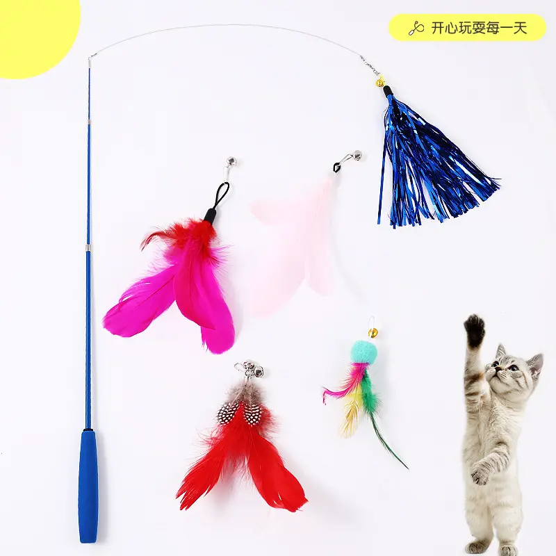 逗猫棒猫玩具自嗨猫咪解闷神器幼猫耐咬带铃铛羽毛项圈逗猫的用品