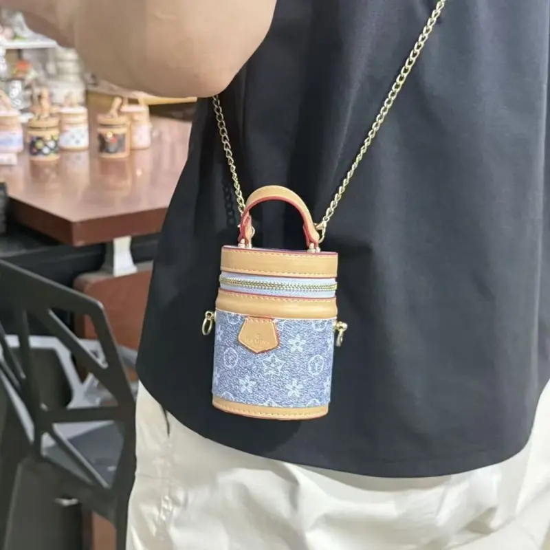 Yeni Model Şanslı Su Kovası Çanta Baskılı Mini Kadın Çapraz Çanta Küçük Ruj Çantası Kulaklık Çantası Bozuk Para Çantası Anahtar Çantası
