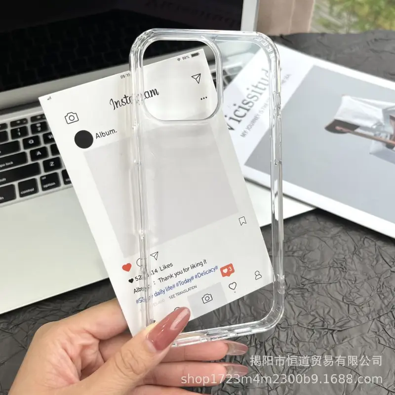 iPhone 16 Pro Max, Apple 15 yeni cep telefonu kılıfı, 14 koruyucu kapak, 13 şık, 12 malzemeden yapılmış minimalist şeffaf kılıf