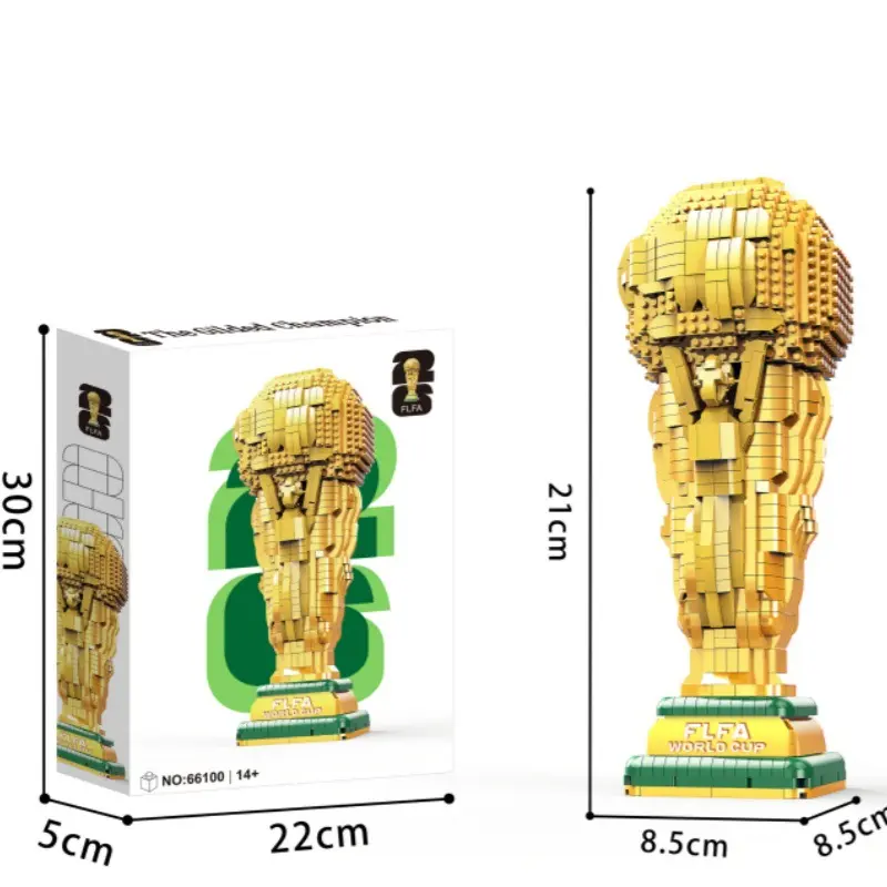 FIFA World Cup Trophy Building Block Toy Desktop Ornament