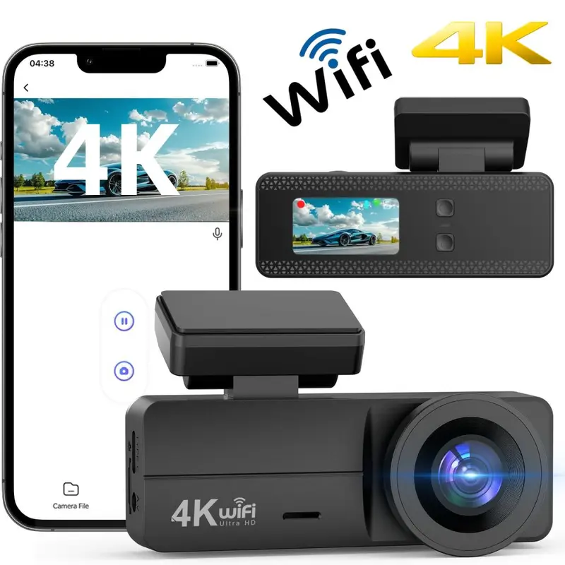 4K Dashcam, WiFi, Smartphone-Verbindung, Loop Recording
