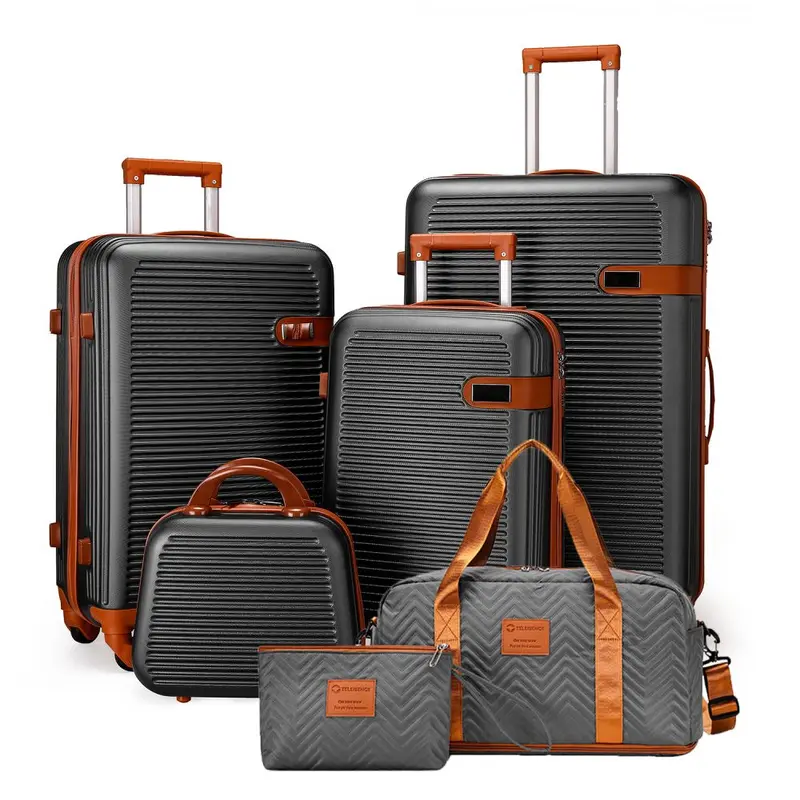 2025 New ABS Silent Wheels Suitcase Large Capacity Retro Suitcase Foreign Trade Trolley Suitcase