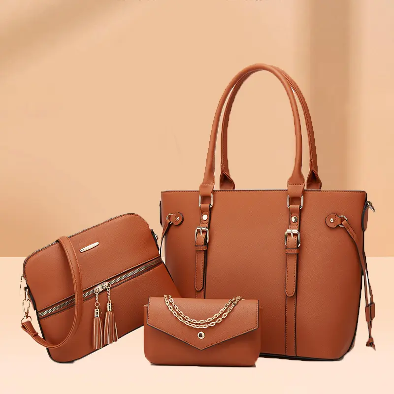 Women's Single-Shoulder Handbag, Three-Piece Set, Mother-and-Child Bag