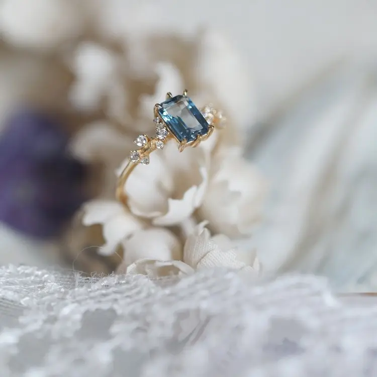 London-Blau Topas Ring, Luxus