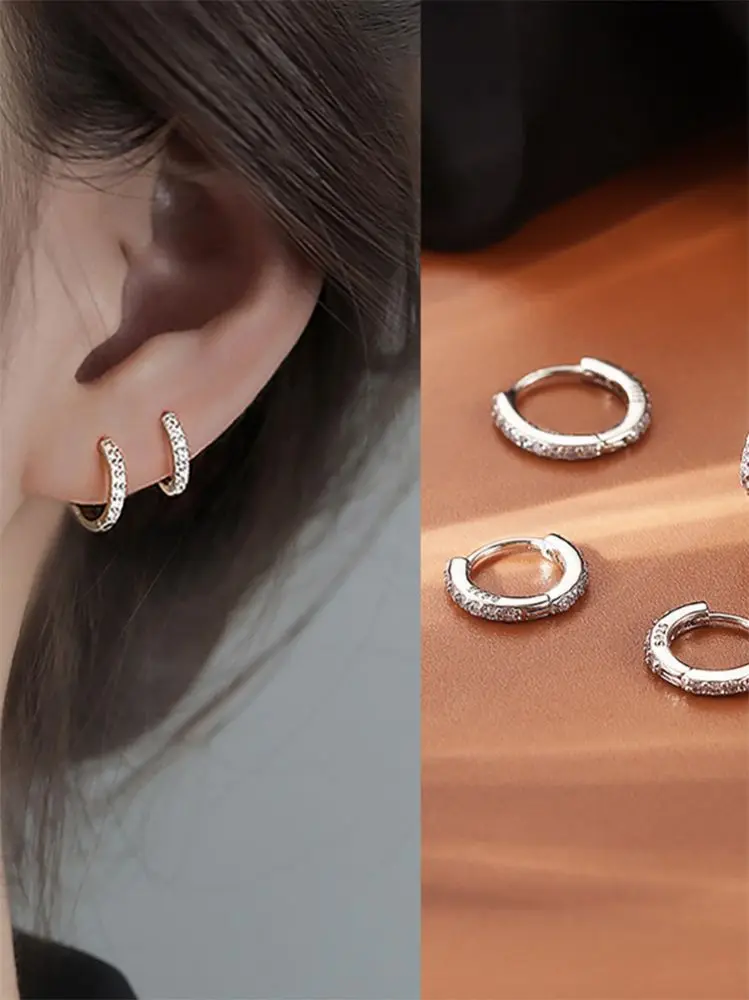 925er Silber Ohrstecker mit Rhinestones
