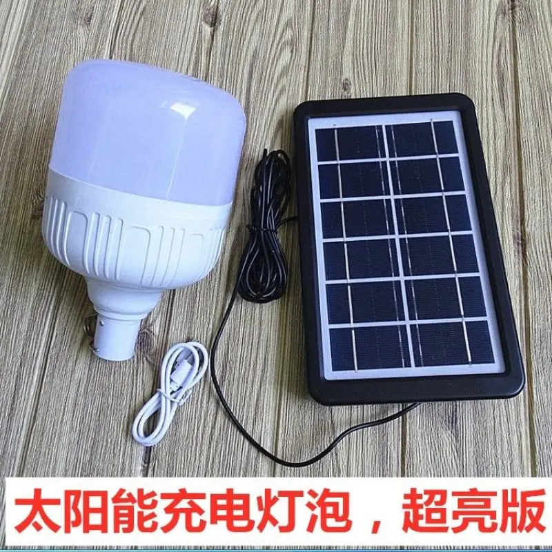 Solar Rechargeable LED Bulb, Portable Emergency Lighting