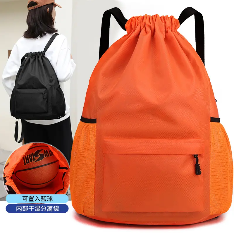 Swimming backpack, wet-dry separation, drawstring, large capacity