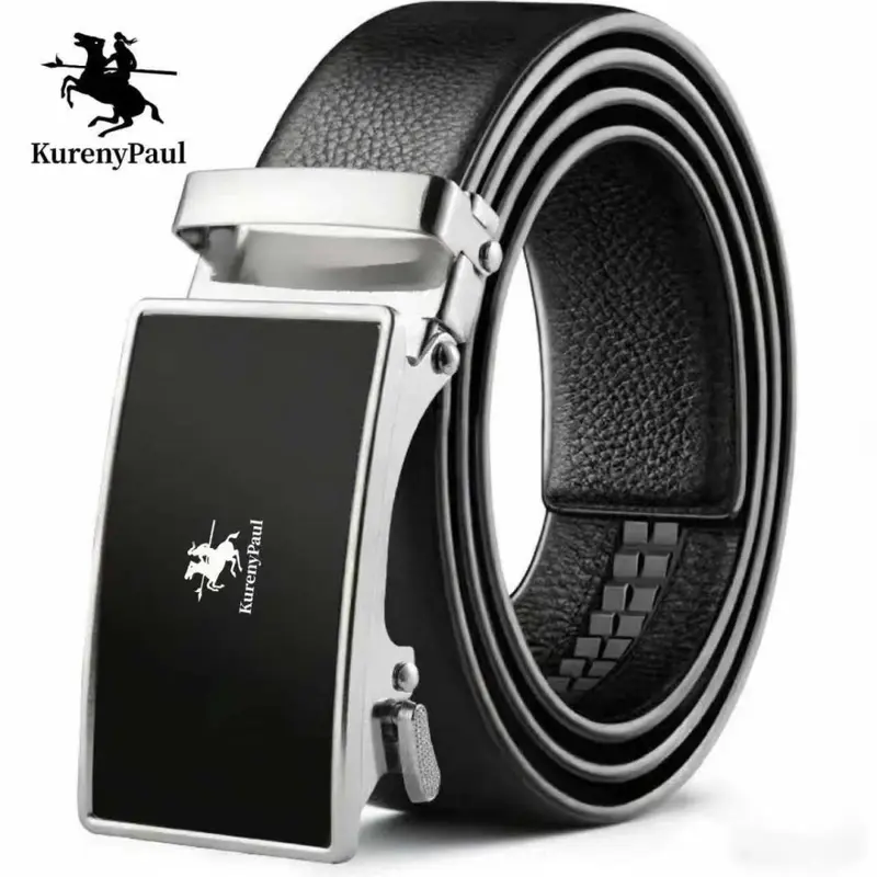 Wholesale Paulo Genuine Leather Men's Belt Premium Automatic Buckle Business Casual Waistband High-End Trouser Belt