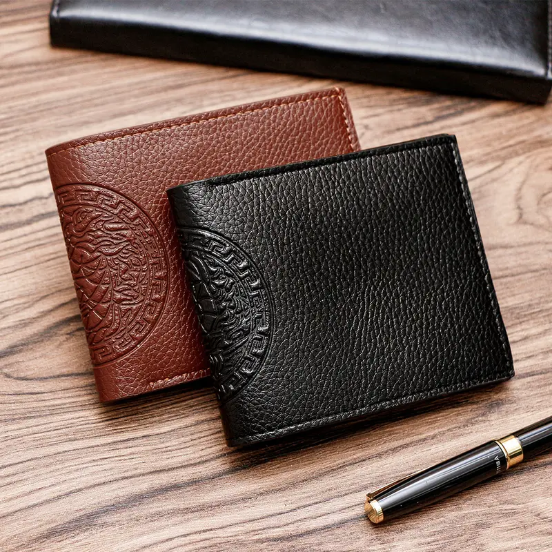 Herrenbrieftasche quer, viele Kartenfächer, Weichleder, große Kapazität