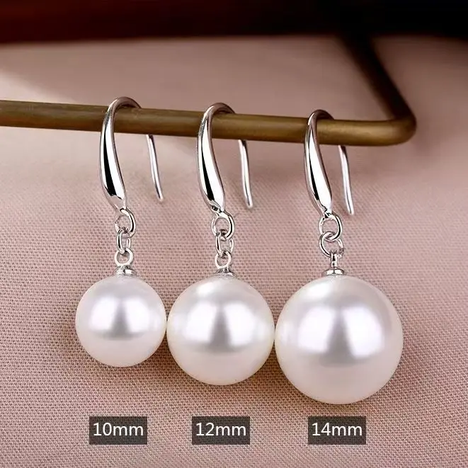 Pearl drop earrings for women, simple elegant design