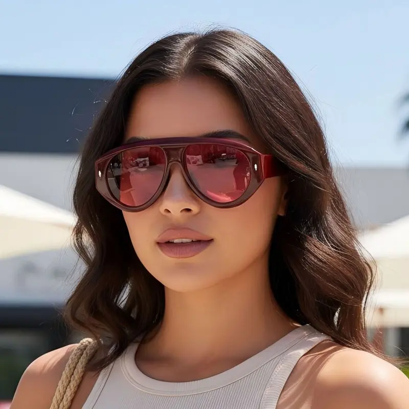 Oversize-Sonnenbrille im Punk-Stil mit Pfeildesign