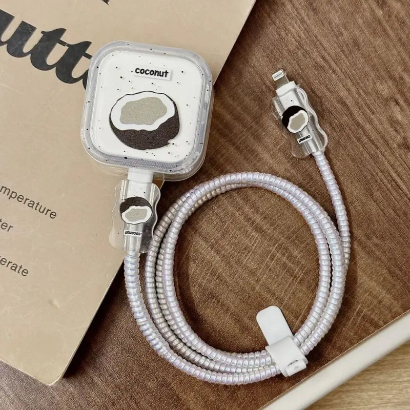 Half Coconut Apple 40W Charger Protective Case for iPhone 17 Pro Max/17 Pro/16 Data Cable