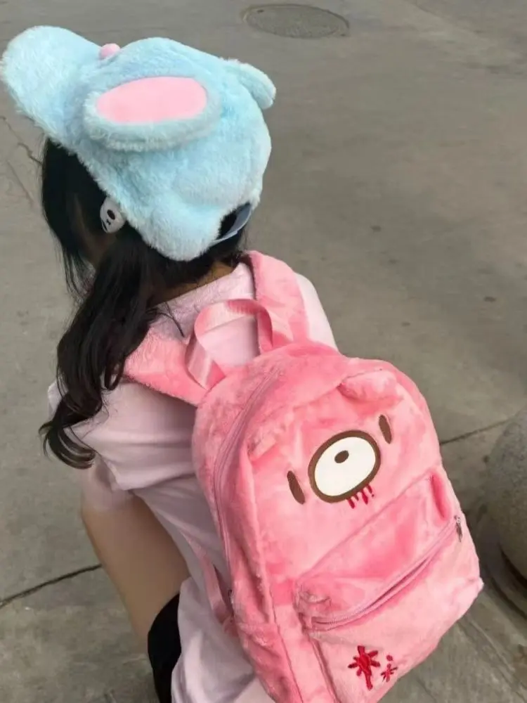 Violent Bear Cartoon Japanese-Style Cute Student Backpack Large Capacity Girls