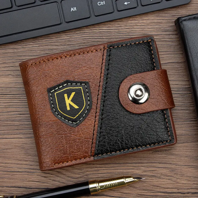 Men's Short Retro Multifunctional Wallet with Magnetic Snap and Multi-Card Slots