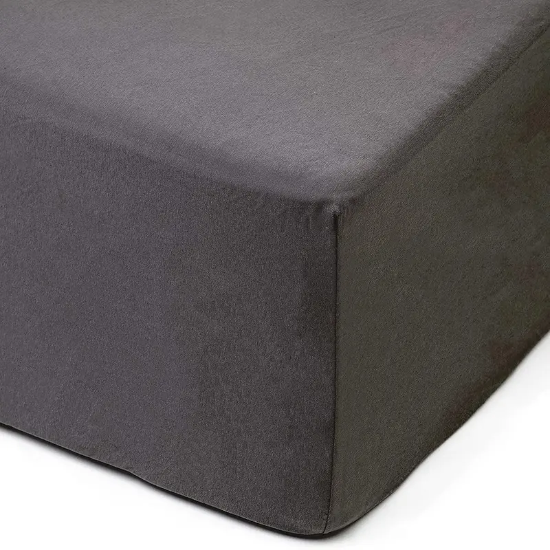Solid Color Fitted Sheet Four-Piece Bedding Set with Pillowcases