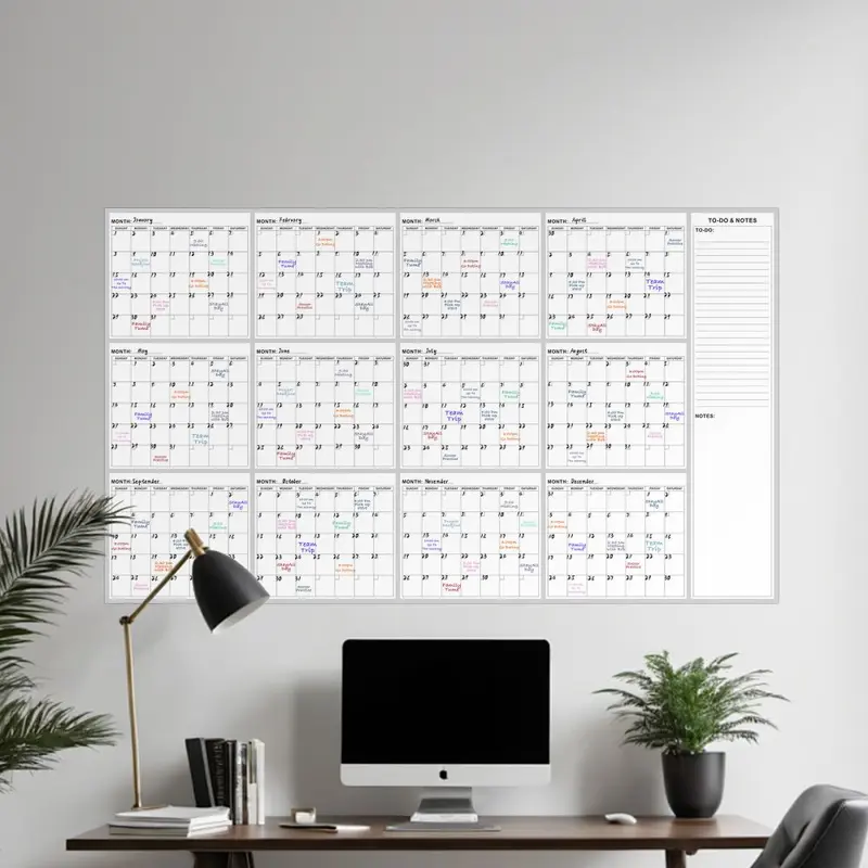 Abwischbarer Wandkalender undatiert 365 Tage Countdown englisch