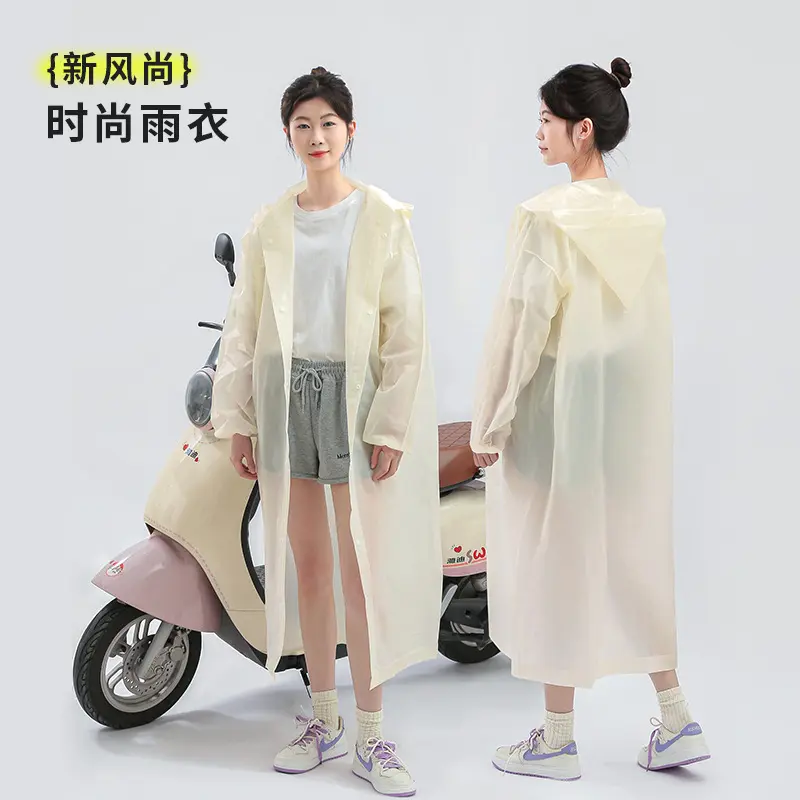 Disposable raincoat, long-length, heavyweight, full body