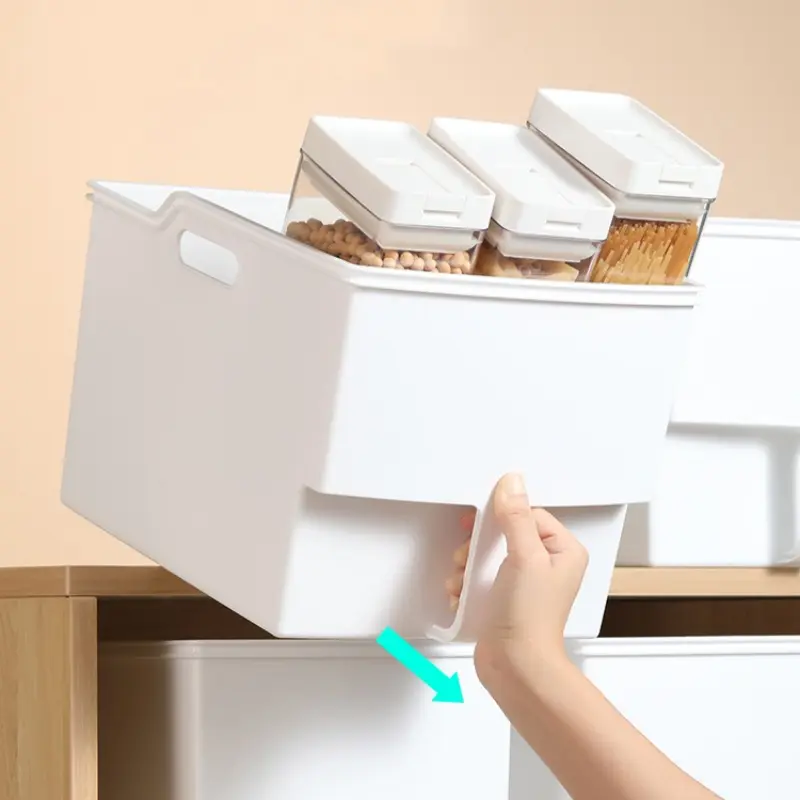 Hochschrank-Aufbewahrungsbox, Kunststoff mit Griff