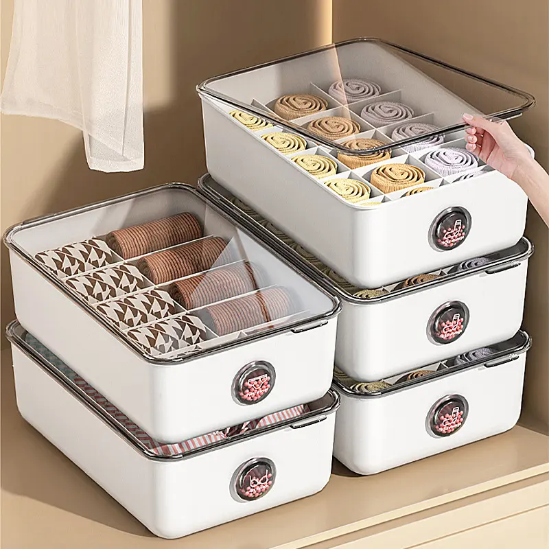 Unterwäsche-Aufbewahrungsbox, transparent, geteilt, mit Aromatherapie