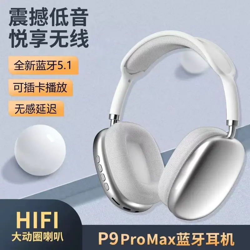 P9MAX Over-Ear Bluetooth Headphones, Noise Reduction, Foam Padding