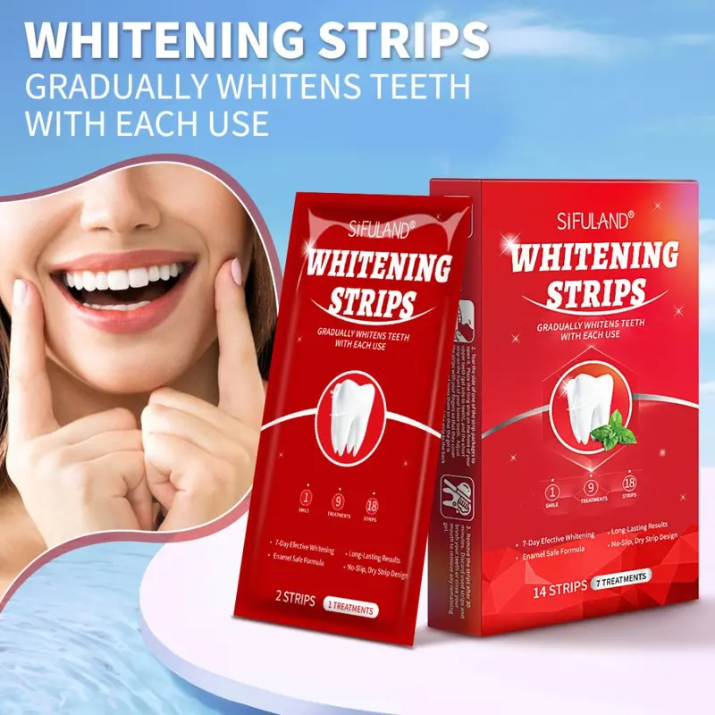 Teeth Whitening Strips for Daily Care, Deep Stain and Yellowing Removal