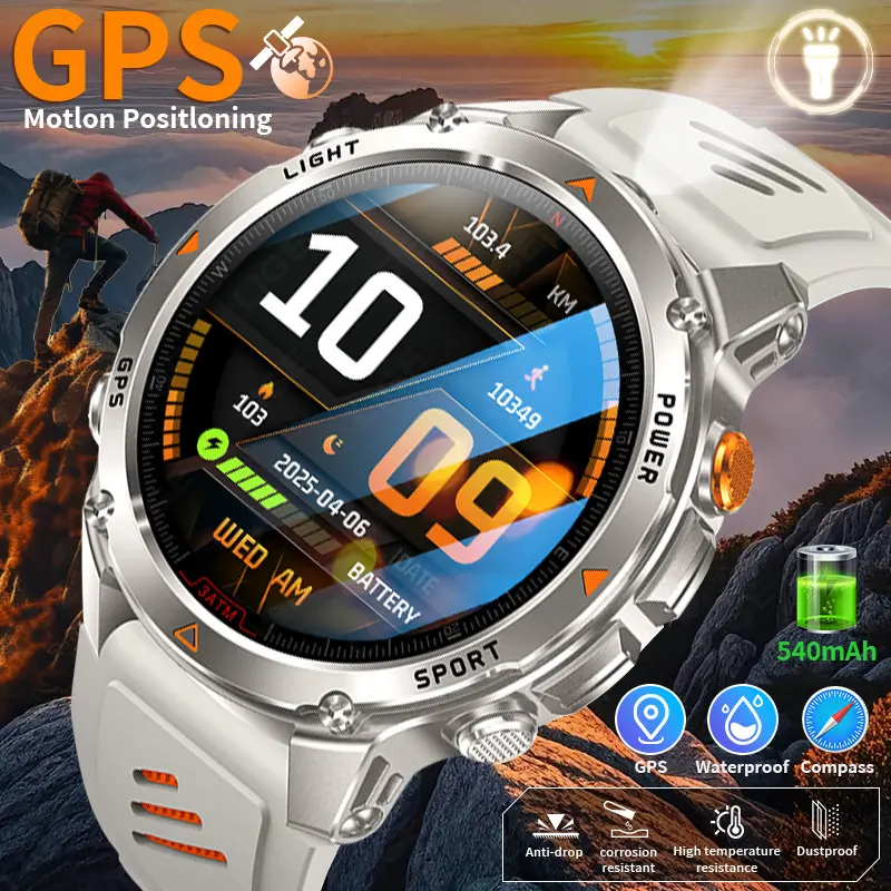 HT37 Smartwatch with Bluetooth Calling, GPS and Waterproof Design