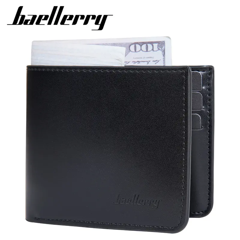 Baellerry Men's Bi-Fold Short Wallet with Multiple Card Slots