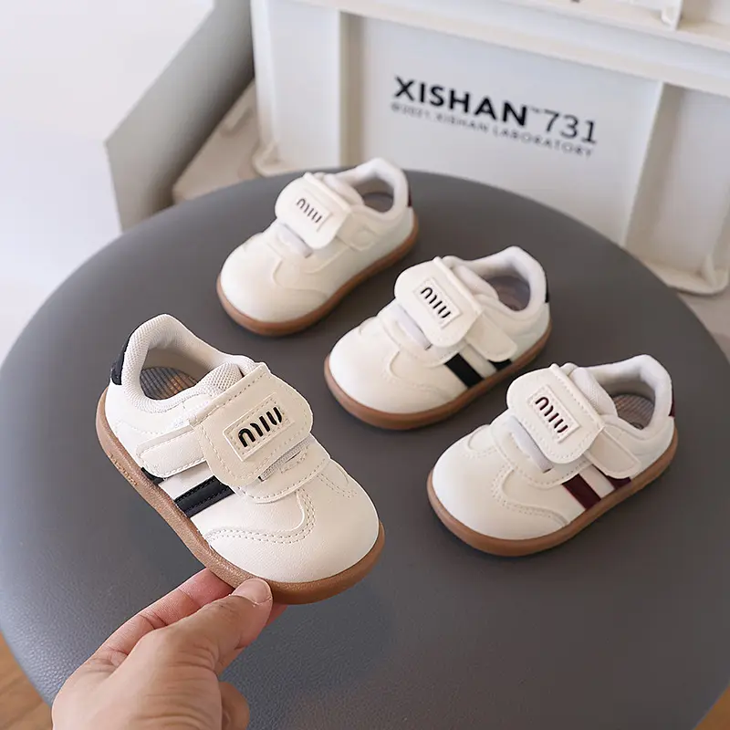 Kids Spring Autumn Velcro Lightweight Sneakers, Toddler First Walking Shoes